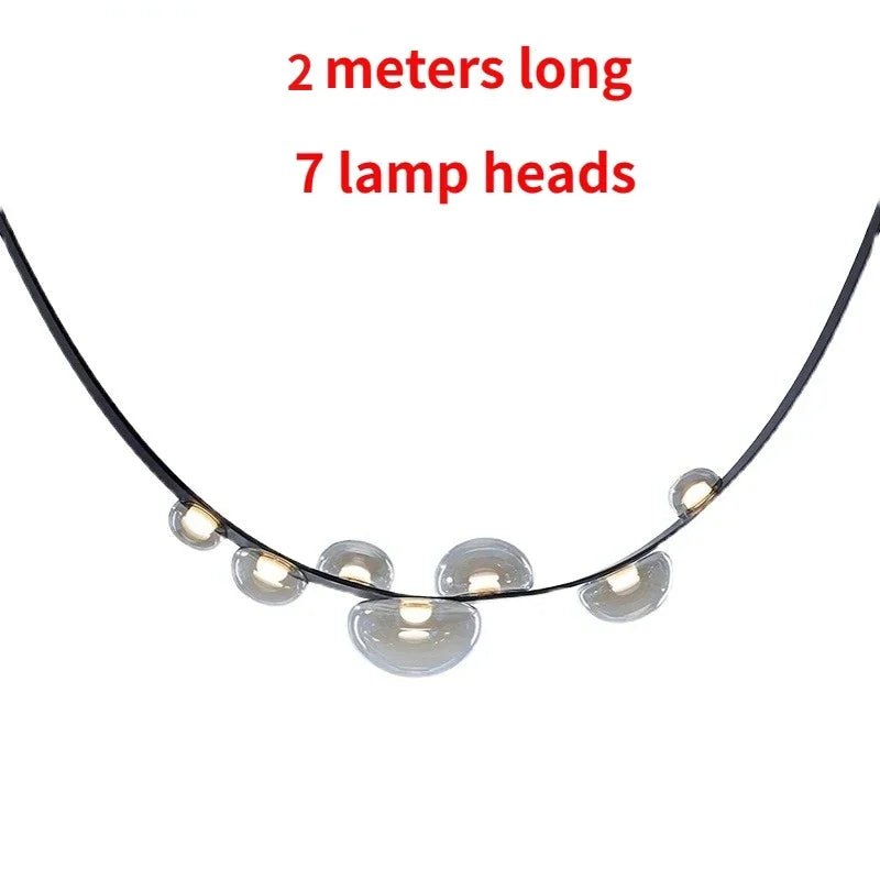 DecorBites™ Leather LED Pendant Lamp: Modern Lighting for Living Room, Hall, and Villa