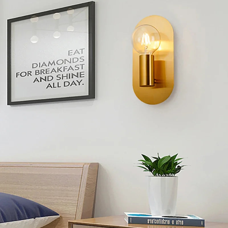 Lámpara de pared LED dorada contemporánea DecorBites™ para una iluminación lujosa del hogar