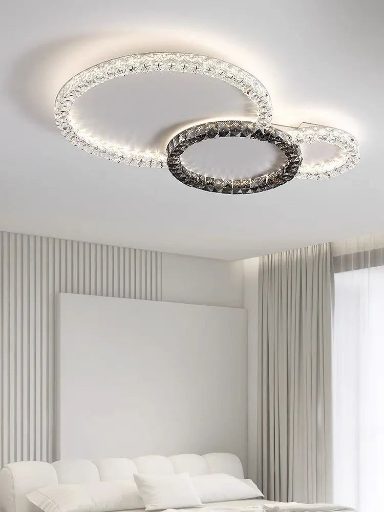 DecorBites™ Crystal Ceiling Lights LED Chandelier for Living Room Bedroom
