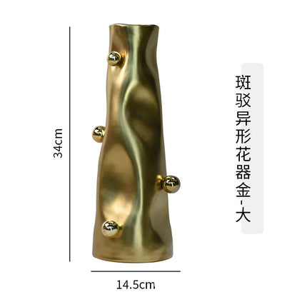 مزهرية كروية هندسية من DecorBites™: تنسيق زهور خزفي فريد لديكور المنزل