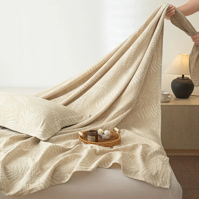 طقم ملاءات سرير من القطن والكتان من DecorBites™: فاخر، لطيف على البشرة، مناسب لجميع المواسم، بمقاسات كوين وكينج