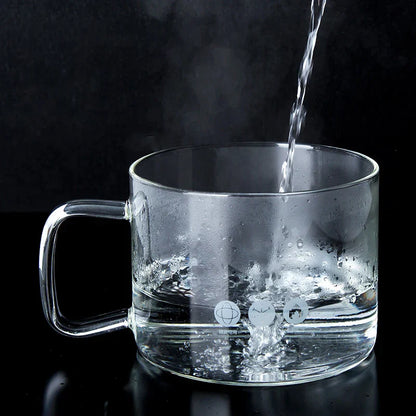 DecorBites™ Glass Salad Bowl with Lid, Large Capacity, Creative Design