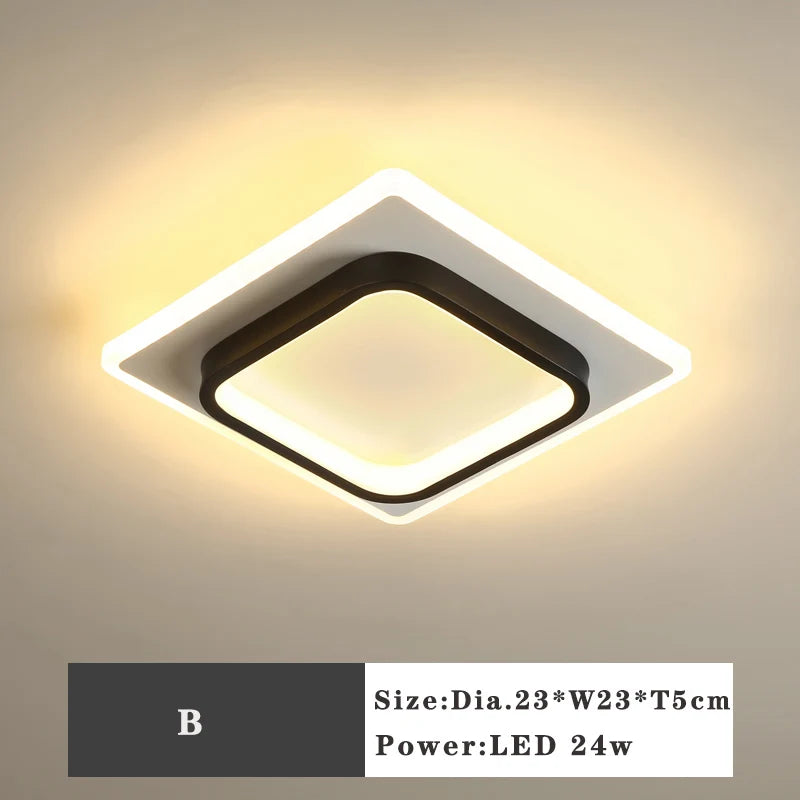 Lámpara de techo LED DecorBites™: Iluminación interior cuadrada y redonda, para dormitorio, recibidor, luz blanca neutra/fría/cálida