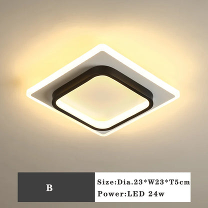 Lámpara de techo LED DecorBites™: Iluminación interior cuadrada y redonda, para dormitorio, recibidor, luz blanca neutra/fría/cálida