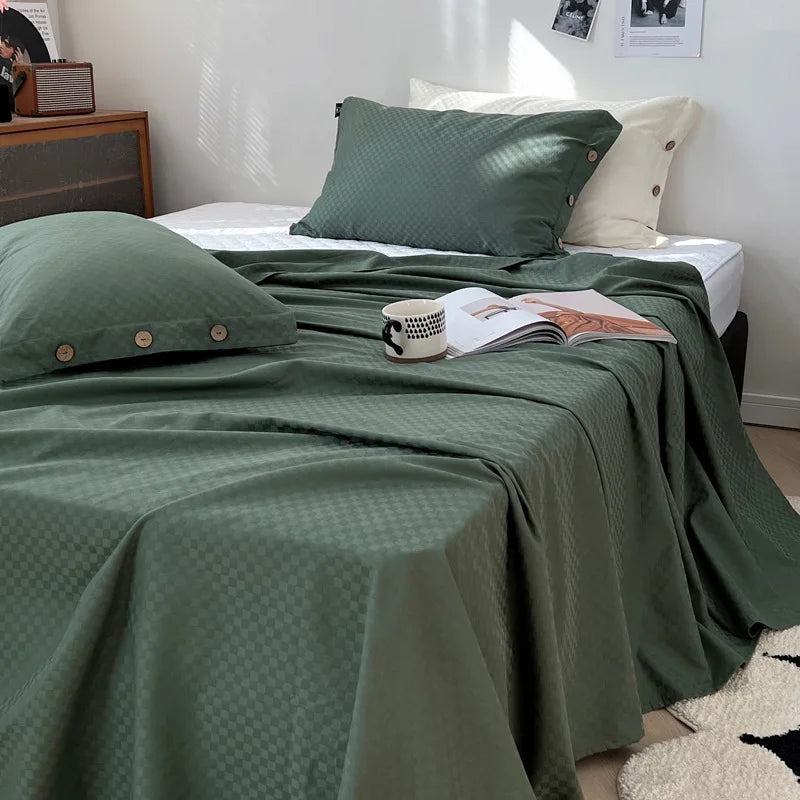 Decorbites™ Luxus-Baumwoll-Satin-Streifen-Bettwäsche-Set mit 2 Kissenbezügen