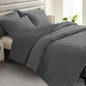 Decobites Waffle Grid Queen Duvet Set: Soft, Breathable, Durable Comforter with Pillowcase - Spring/Autumn