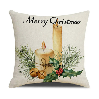 DecorBites™ Cartoon Birds Christmas Pillowcase 45X45cm - Linen Sofa Cushion Cover