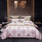 Decobites Silky Satin Jacquard Cotton Bedding Set, Luxury European Style, 4 or 6 Pcs