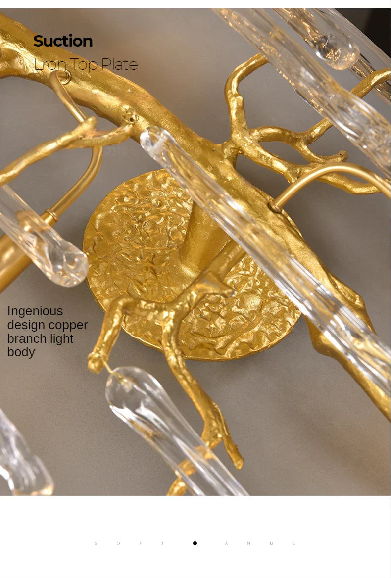 DecorBites™ Crystal Wall Lamp Living Room Bedroom Bedside Art Light