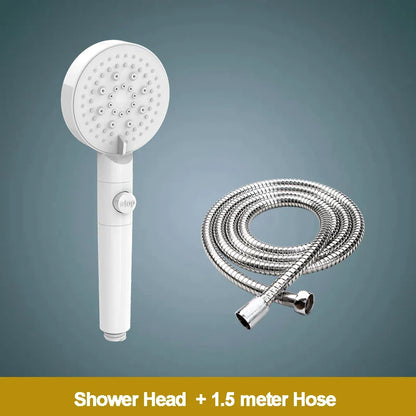 رأس دش DecorBites™ بخمس وظائف مع زر إيقاف، لوحة 10 سم، فتحات جل السيليكون