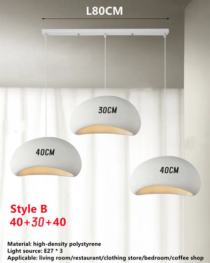 DecorBites™ Handmade Wabi Sabi Chandelier LED Pendant Lamp for Nordic Restaurant Island