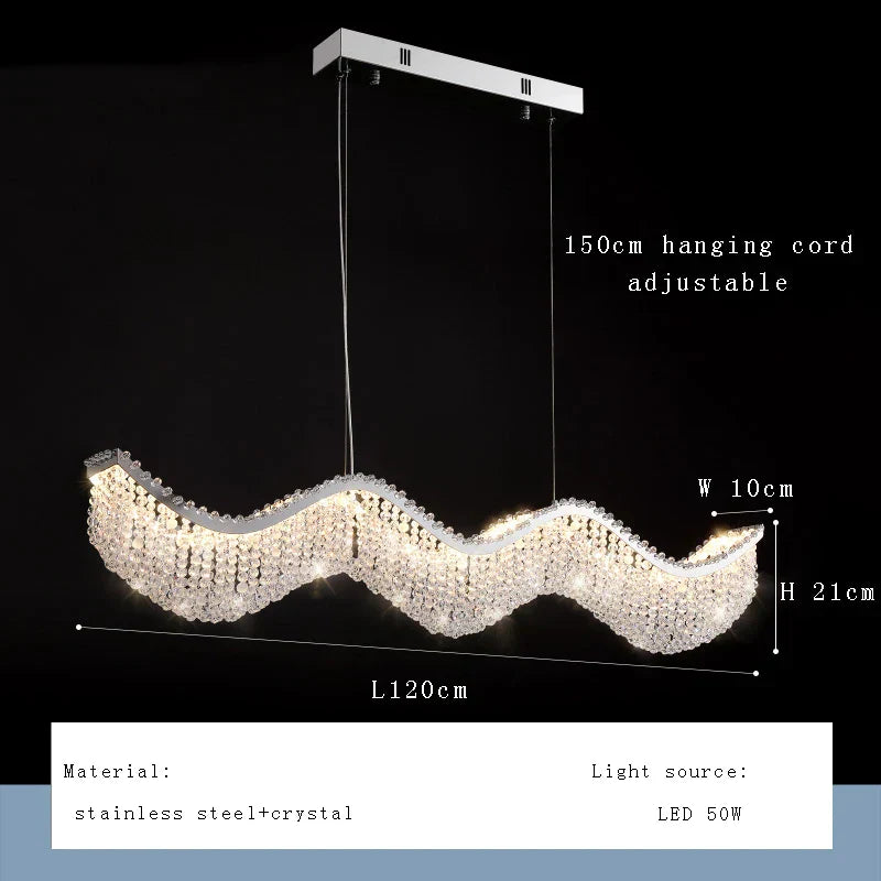 Lámpara de araña DecorBites™ con cuentas de cristal y luces LED para una decoración moderna y lujosa del hogar y el dormitorio.