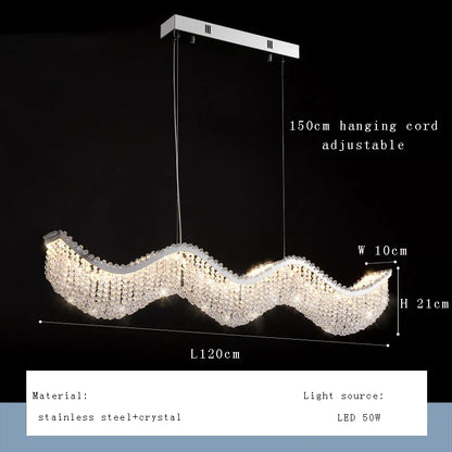 Lámpara de araña DecorBites™ con cuentas de cristal y luces LED para una decoración moderna y lujosa del hogar y el dormitorio.