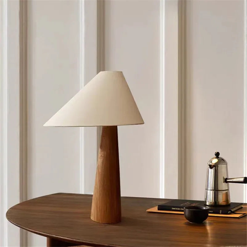 Wooden Tapered Floor Lamp