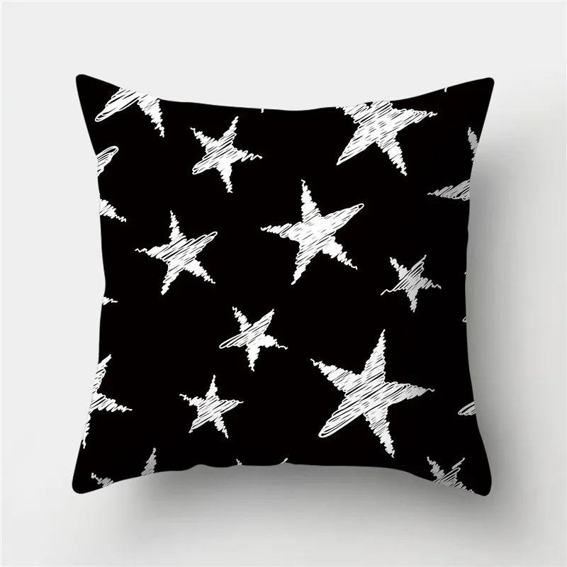 Funda de almohada DecorBites™ con rayas geométricas, 45x45 cm, de poliéster, para sala de estar