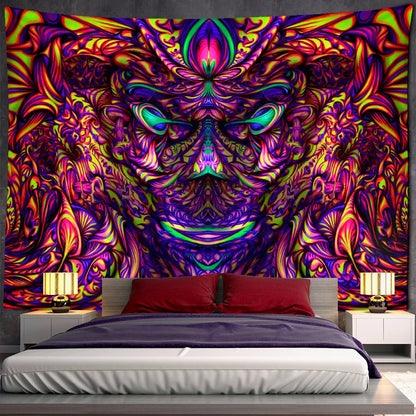 Decobites Maple Leaf Psychedelic Tapestry Wall Hanging: Colorful Boho Decor