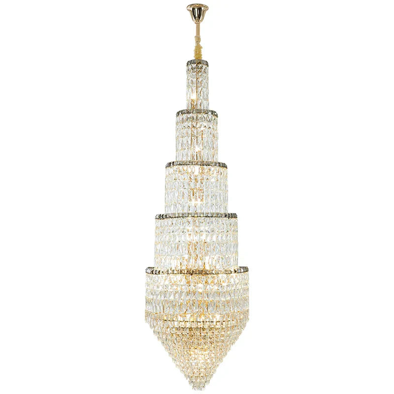 DecorBites™ Crystal Loft Chandelier for Elegant Living Spaces