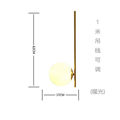 Lámpara colgante LED de bola de cristal DecorBites™ para espacios de vida modernos