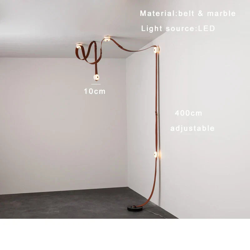 DecorBites™ Designer Belt Marble Pendant Lights: Luxury Dimmable Fixture for Villa Duplex