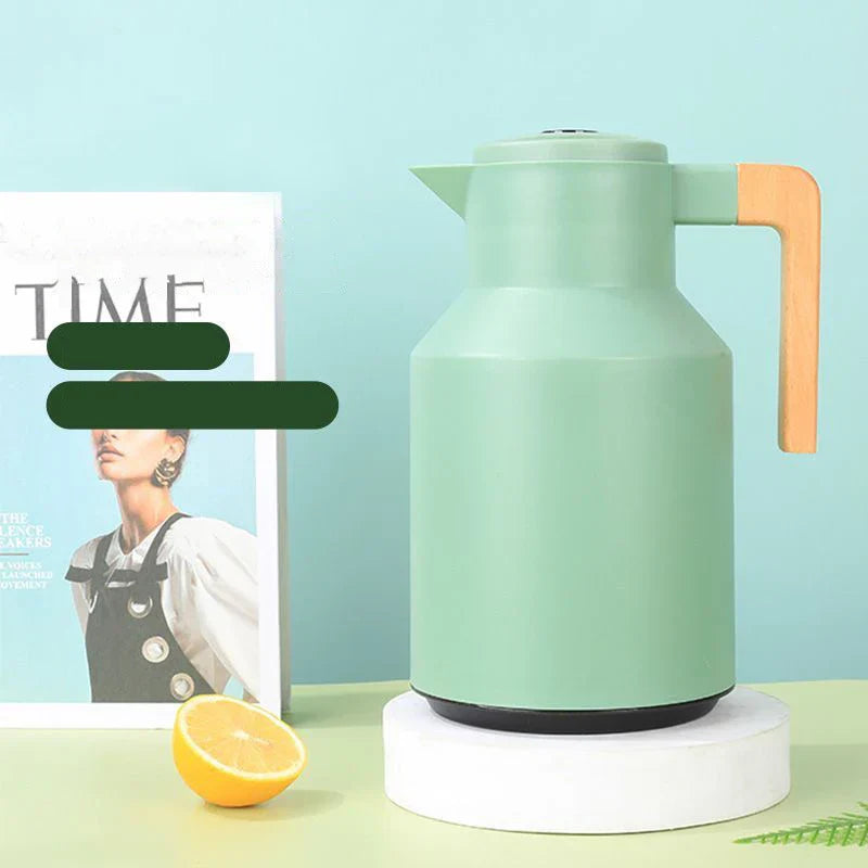 DecorBites™ 2L Insulated Water Thermos Kettle with One-Button Opening and Keep-Warm Feature