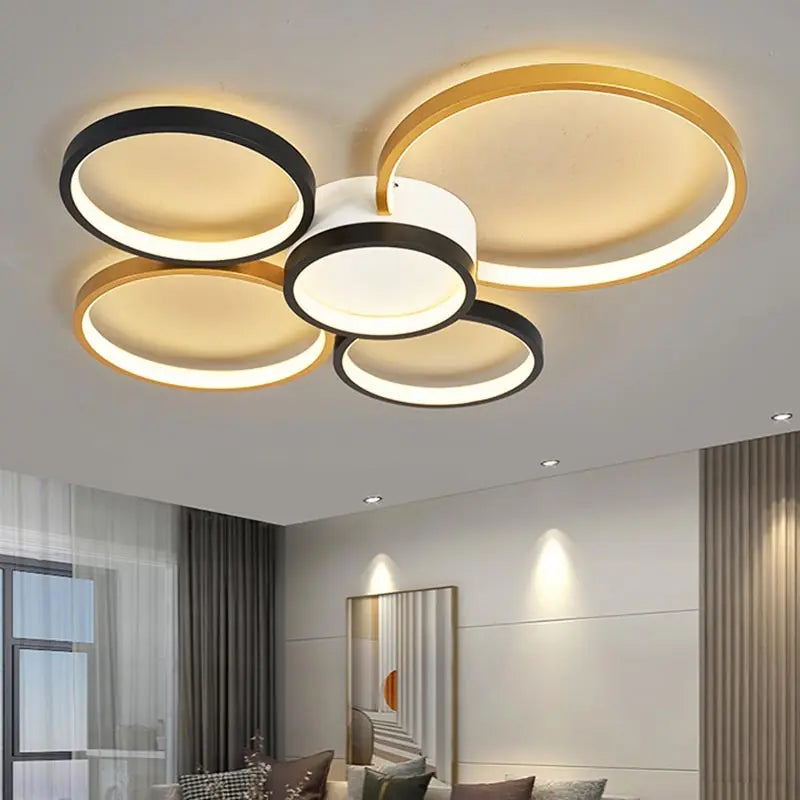 Decorbites™ Lámpara de techo LED de araña con control remoto para sala de estar, dormitorio y cocina, blanca