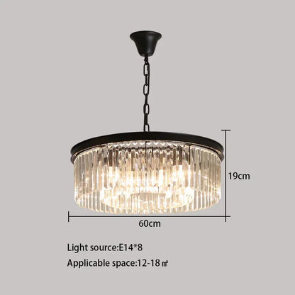 DecorBites™ Crystal Round Ceiling Chandelier for Elegant Living and Dining Rooms