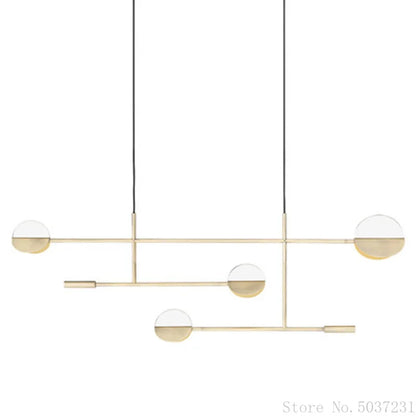 ديكوربايتس™ مصباح معلق هندسي من الحديد للديكور المنزلي والإضاءة