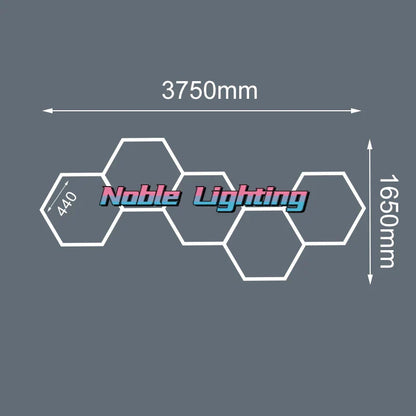 DecorBites™ 6500K LED Hexagrid System for Workshop, Gym, Studio - 2 Year Warranty