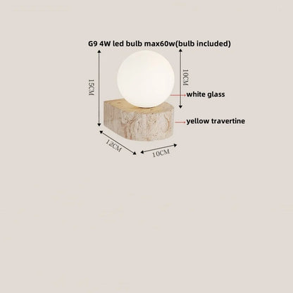 DecorBites™ LED Travertine Wall Light - Natural Yellow Ambiance for Aisle, Study, Porch