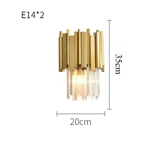 Decorbites™ Lámpara de Techo de Cristal Dorado para Sala de Estar y Comedor Modernos