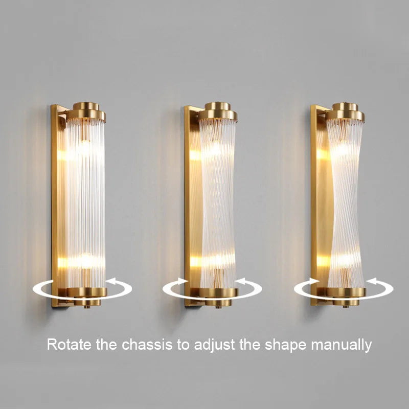DecorBites™ Crystal Wall Lamp: Modern LED Indoor Lighting for Luxury Living Room, Bedroom, and Aisle