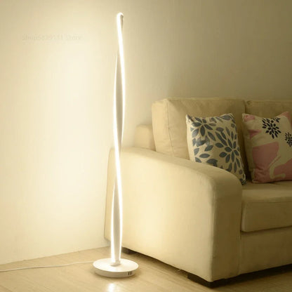 DecorBites™ Aluminum Floor Lamp: Modern Free Standing LED Dimmable Lights