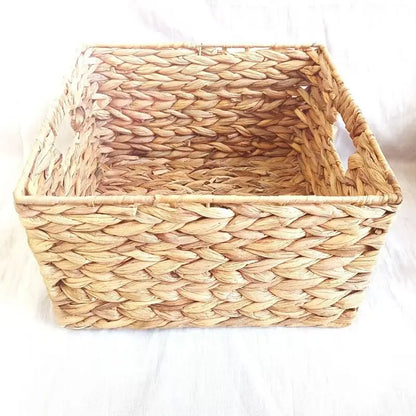 DecorBites™ Woven Rattan Desktop Storage Basket Organizer