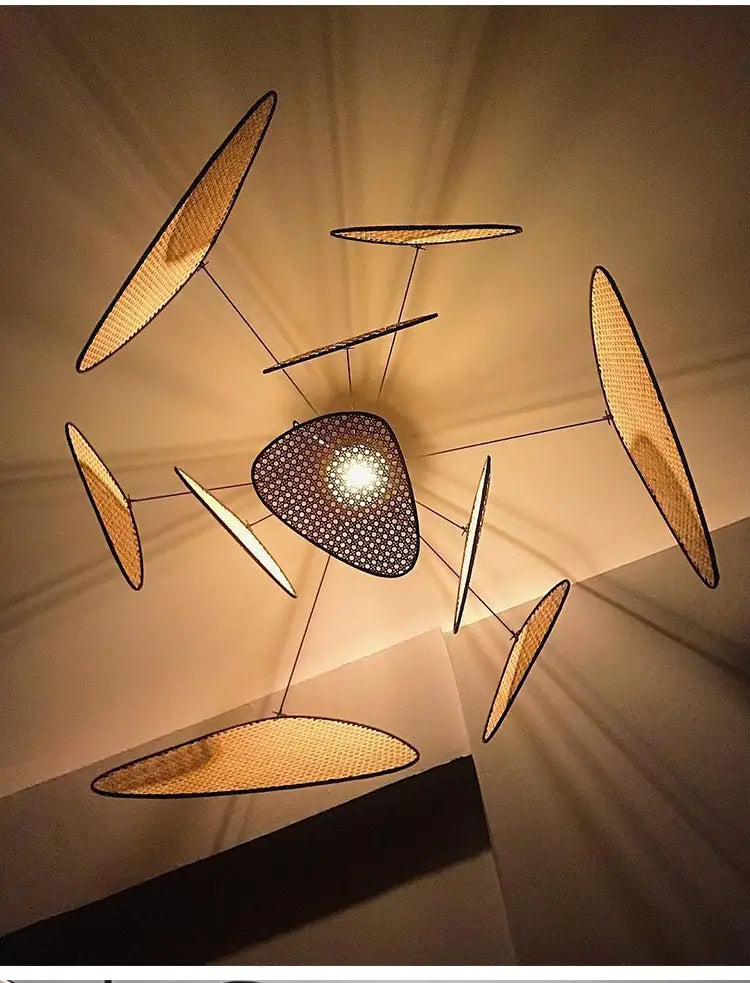 DecorBites™ French Design Rattan Chandelier for Home Lighting