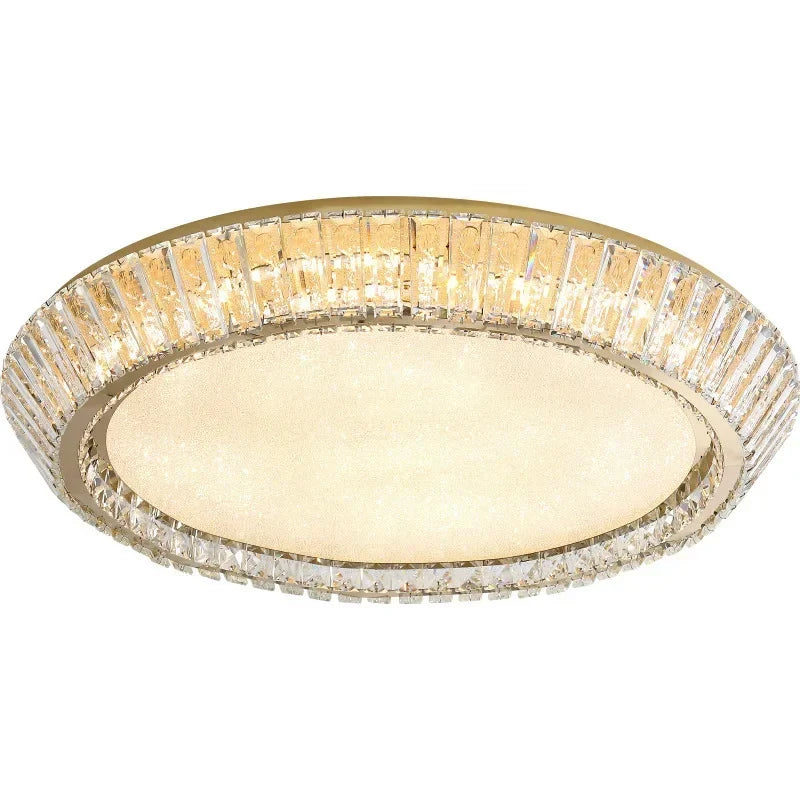 DecorBites™ Gold Crystal Glass LED Ceiling Light for Dining Living Room