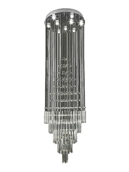 DecorBites™ Crystal Chandelier: Modern Nordic LED Pendant Light for Kitchen Living Room Staircase