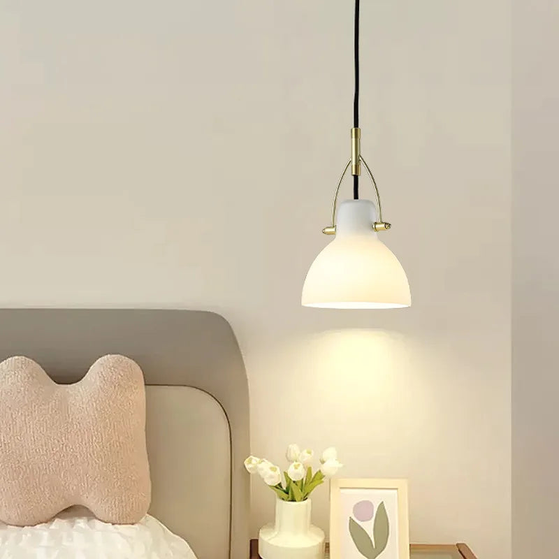 Decorbites™ aplique de pared LED de vidrio blanco estilo japonés con iluminación ajustable
