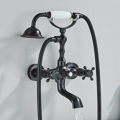 DecorBites™ Dual Handle Luxury Bathtub Faucet with Handheld Shower Mixer