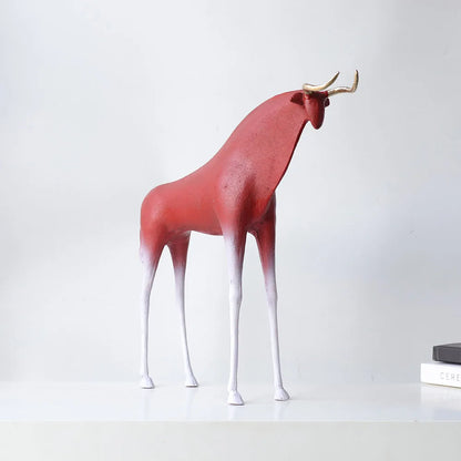 DecorBites™ Iron Horse Figurine: Abstract Animal Cattle Ornament for Home Decor