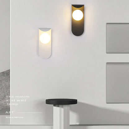 DecorBites™ Frosted Glass Ball LED Wall Lamp for Corridor, Aisle, and Bedroom