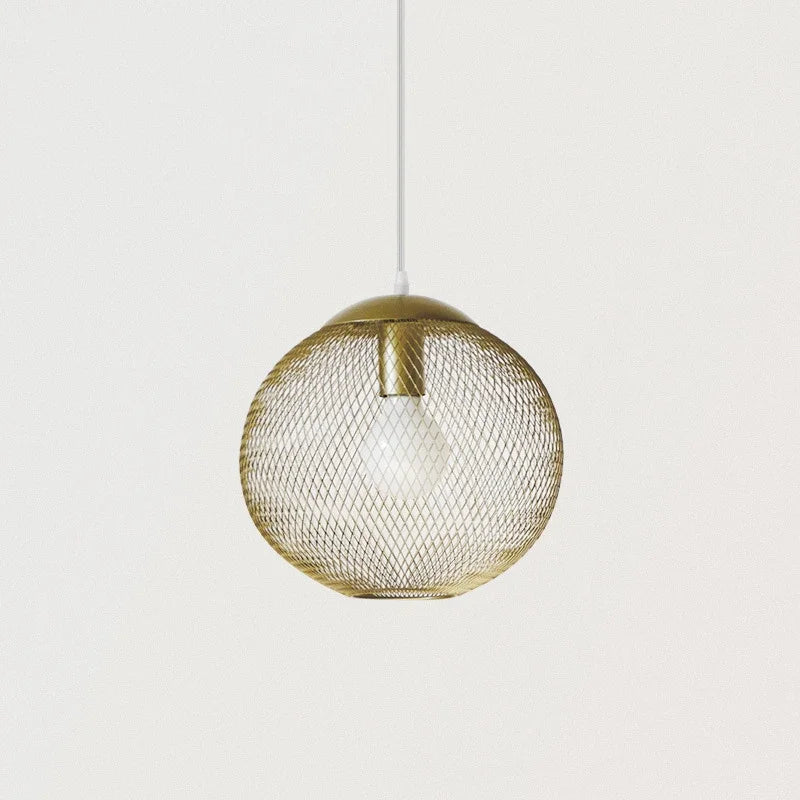 ثريا DecorBites™ LED بتصميم قفص الطيور الذهبي لإضاءة أنيقة في المطاعم والمطابخ والمتاجر