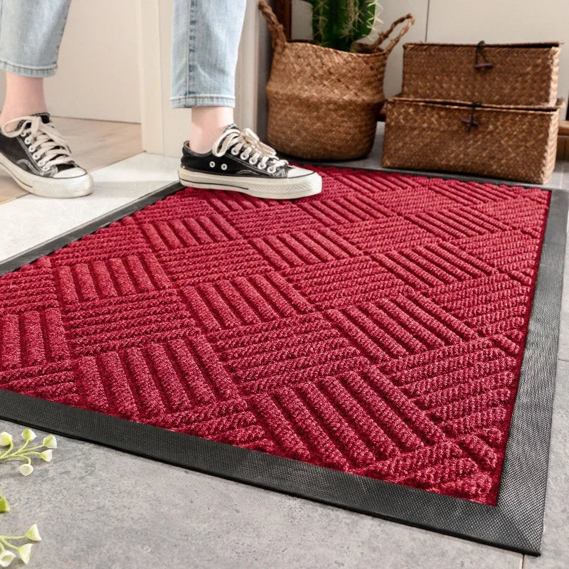 Alfombra de goma grande para interior y exterior Decorbites™ | Esterilla raspadora de zapatos duradera