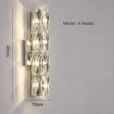 DecorBites™ Crystal Wall Lamp: Elegant Post-Modern Light for Dining Living Study Room