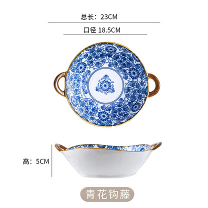 DecorBites™ Ceramic Double Ear Ramen Soup Bowl