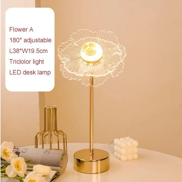 DecorBites™ Butterfly Gold Acrylic LED Desk Lamp for Artful Living Room Night Light