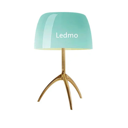 DecorBites™ Glass Shade Table Lamp: Designer Tripod Desk Light for Bedroom