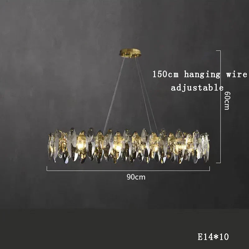 DecorBites™ Kristal 2024 Chandelier LED Light for Dining and Living Room Decor