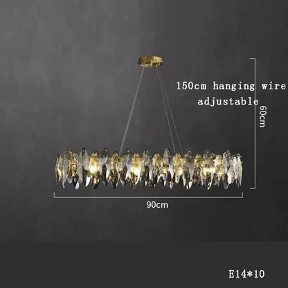 DecorBites™ Kristal 2024 Chandelier LED Light for Dining and Living Room Decor