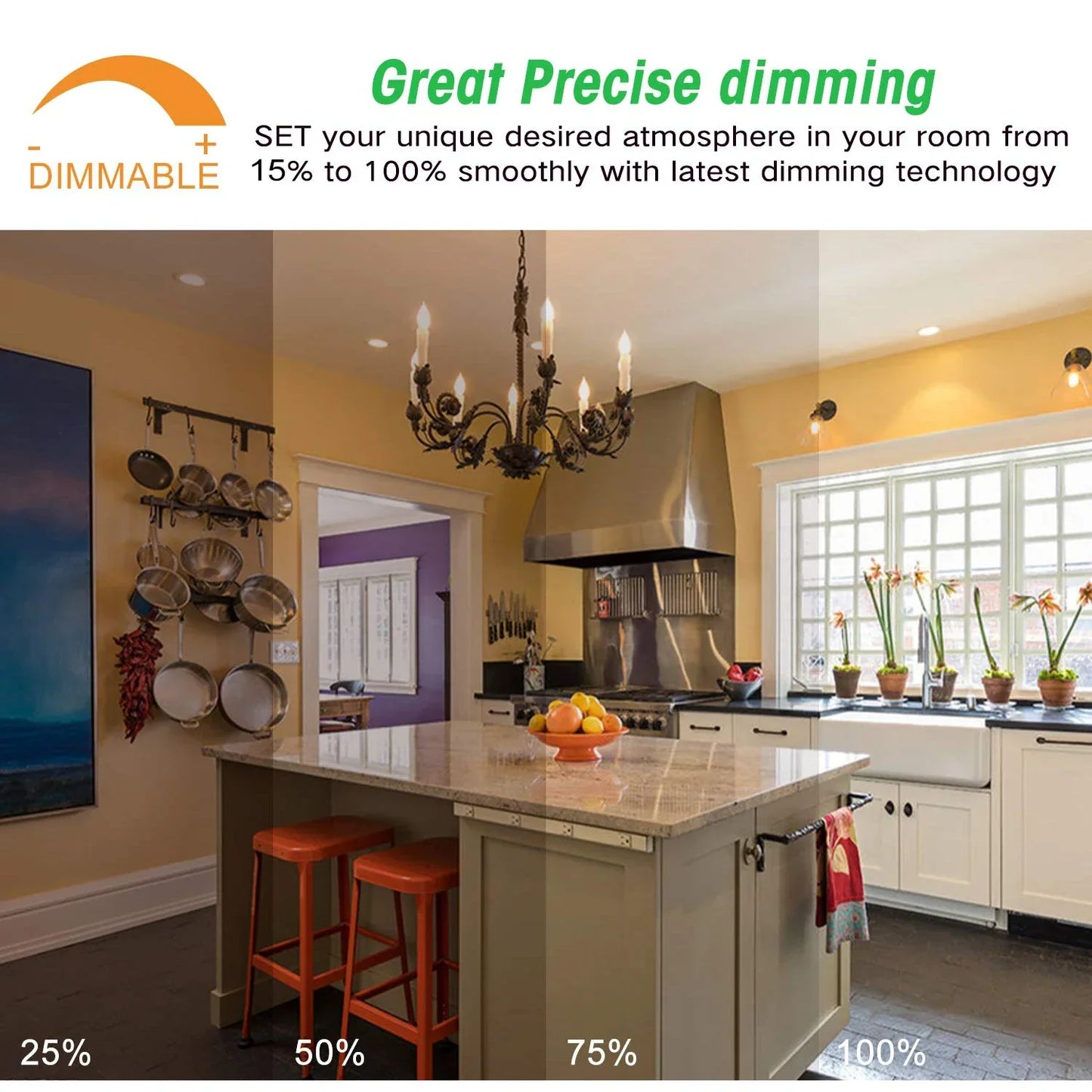 DecorBites™ Frosted Led Candle Light Bulbs Dimmable E12 E14 Base Warm White 2700K