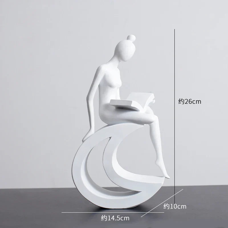 ديكور بايتس™ - منحوتات راتنجية تجريدية، ديكورات مكتبية حديثة، أشكال بسيطة، زخارف